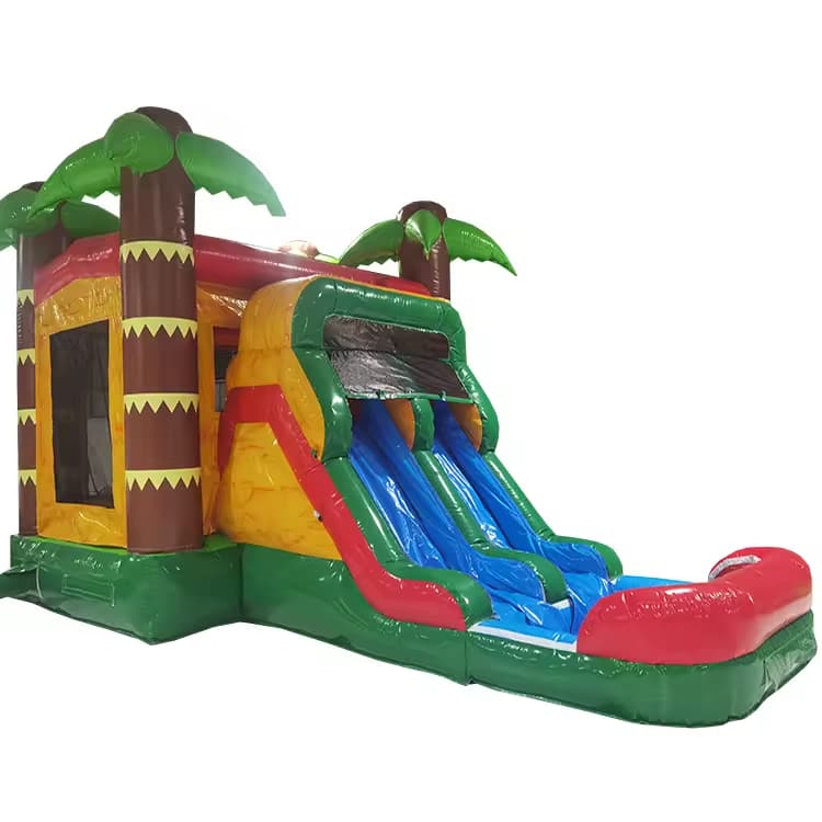 Palm Tree Inflatable Castle Tropical Rainforest Inflatable Trampoline