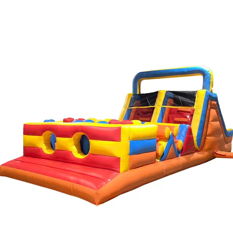 Giant PVC Inflatable Obstacle Course Commercial Bounce House Castle