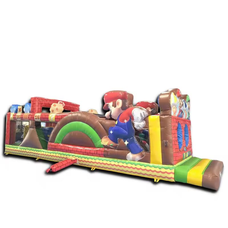 Commercial PVC Obstacle Course Bounce House Giant Inflatable Castle