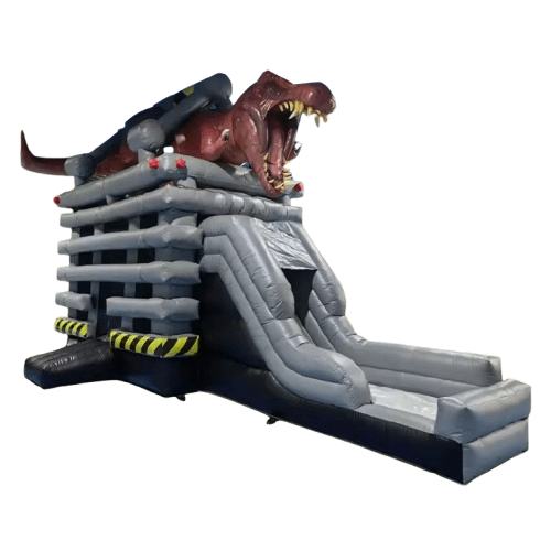 Dinosaur Inflatable Bouncer Castle with Water Slide | Kids Bounce House & Trampoline Combo for Amusement Parks