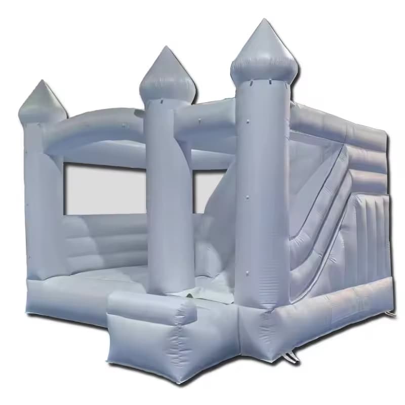 White Wedding Bounce House with Slide Ball Pit Kids Party Rental