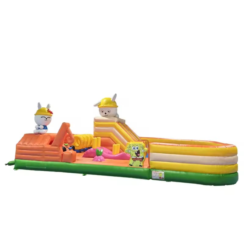 Outdoor activity with good product inflatable park