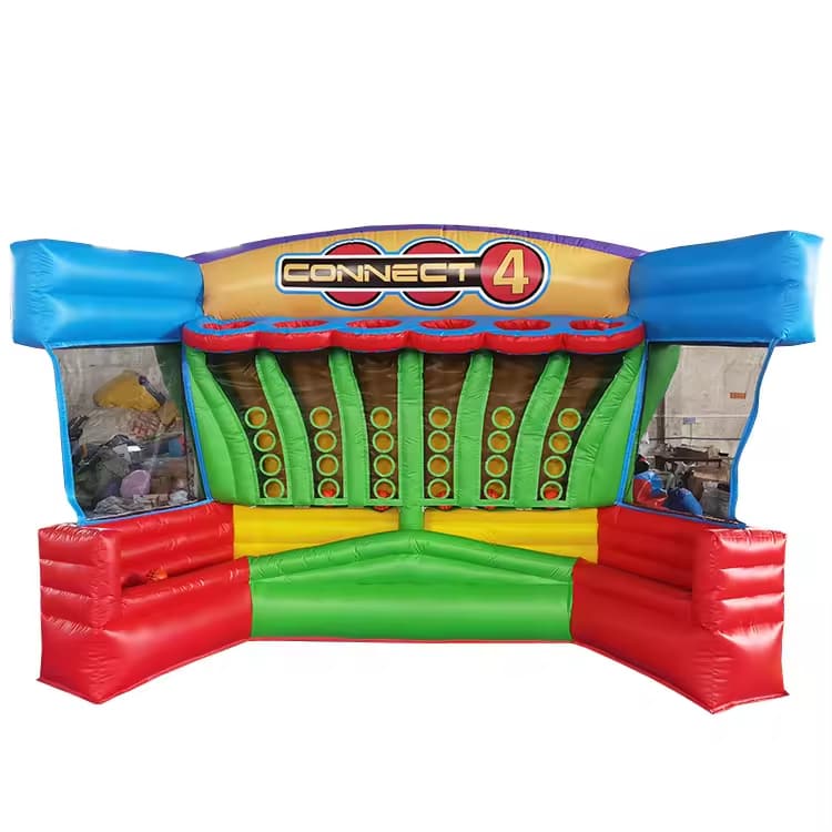 Hot Selling Sport Rental Inflatable Basketball Connect 4 Shooting Court Game for Adult
