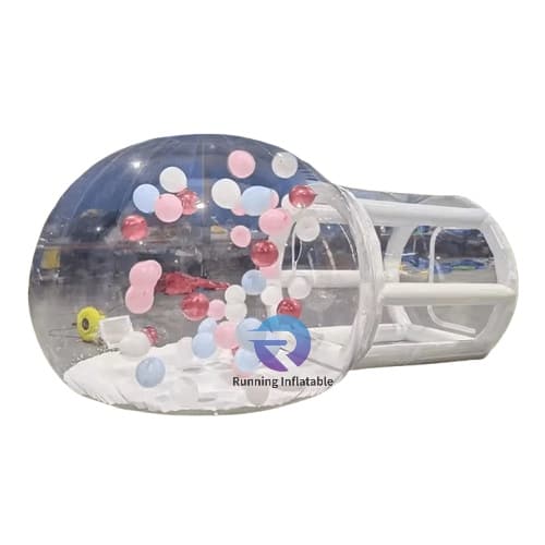 3M Transparent Inflatable Bubble Balloon House Outdoor Clear Inflatable Bubble Tent Kids Party Bubble Dome With Round Tunnel