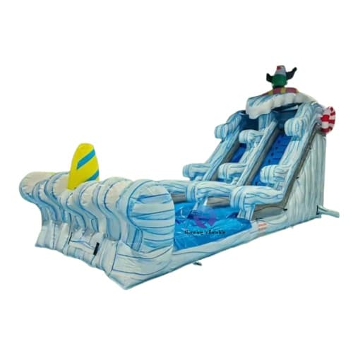Large Customized Yacht Playground Commercial Inflatable Slip and Slide Water Waterslide Inflatable Bounce House With Slide
